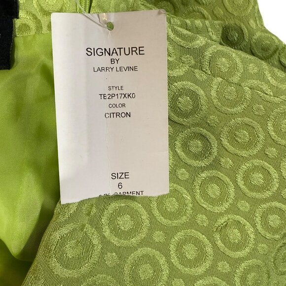 NWT Signature by Larry Levine Skirt Style TB2P17XKO Size 6 - Color Citron - Picture 9 of 11